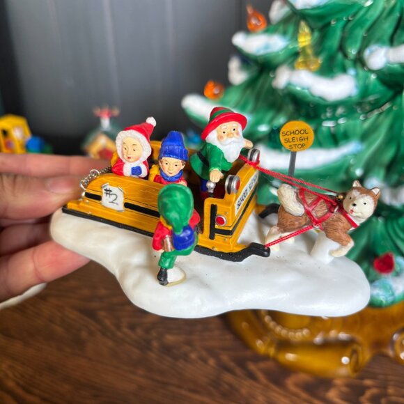 Department 56 Accessories Brick Lift, North Pole Sleigh, School Sleigh Express - Picture 2 of 12